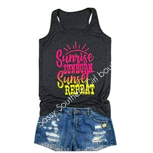 ⭐🆕 Sunrise sunburn sunset repeat tank